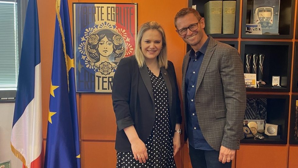 Christine Black et le maire d’Évry Courcouronnes, Stéphane Beaudet