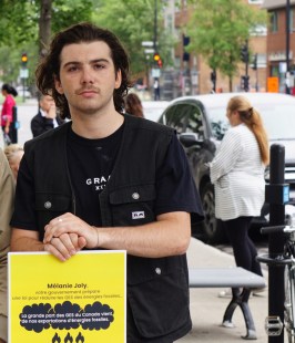 Charles Tarini, porte-parole du Front étudiant pour l’action climatique.