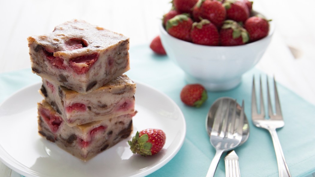 Brownies aux fraises Juliette & Chocolat