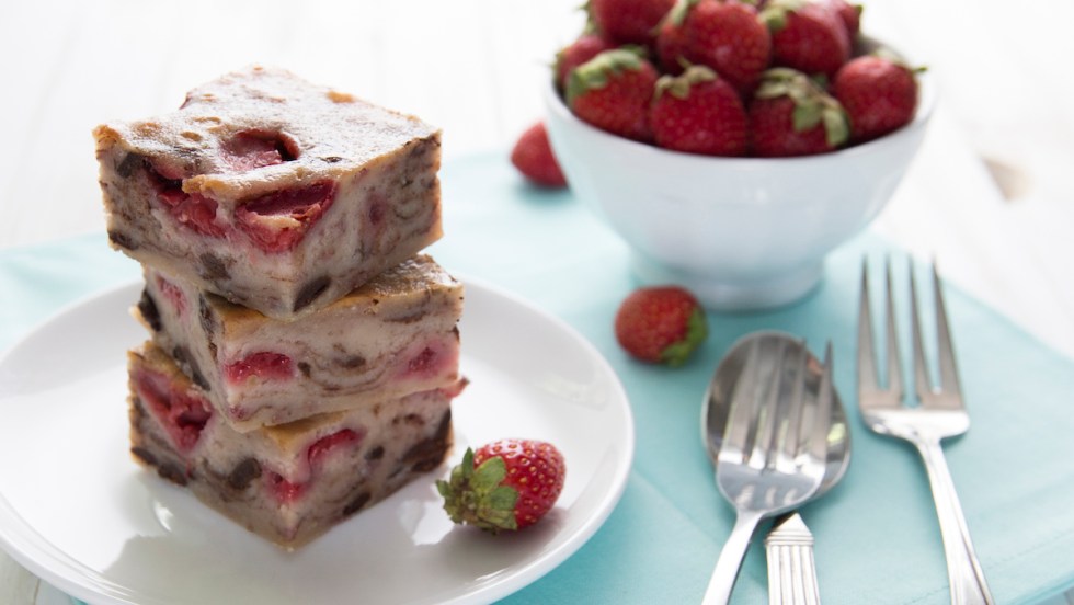 Brownies aux fraises Juliette & Chocolat