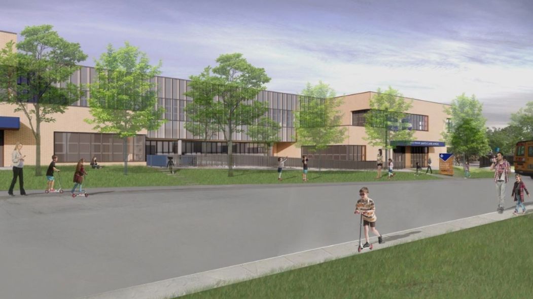 Ce à quoi l'école Sainte-Claire annexe ressemblera.