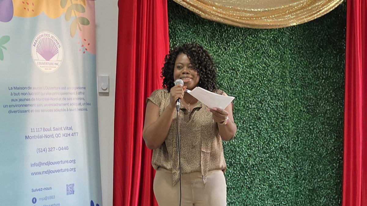 La directrice de la Maison des jeunes, Sheilla Fortuné, lors de l’inauguration