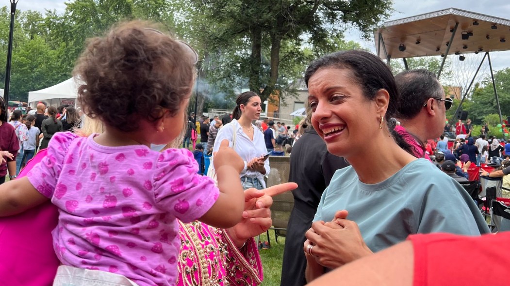 Dominique Anglade était de passage à Montréal-Nord samedi.