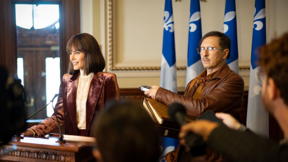 Maripier Morin et Paul Ahmarani dans une scène du film "Arlette"