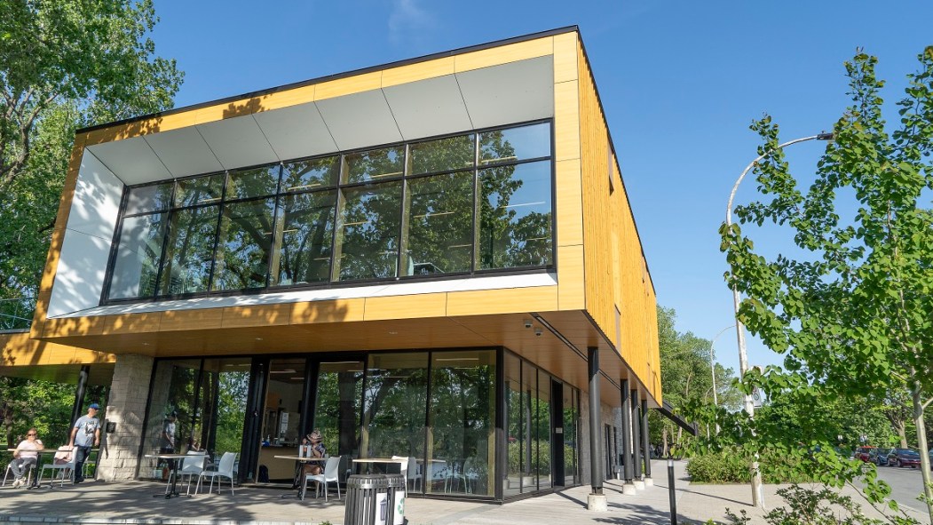 Le chalet du parcours Gouin.