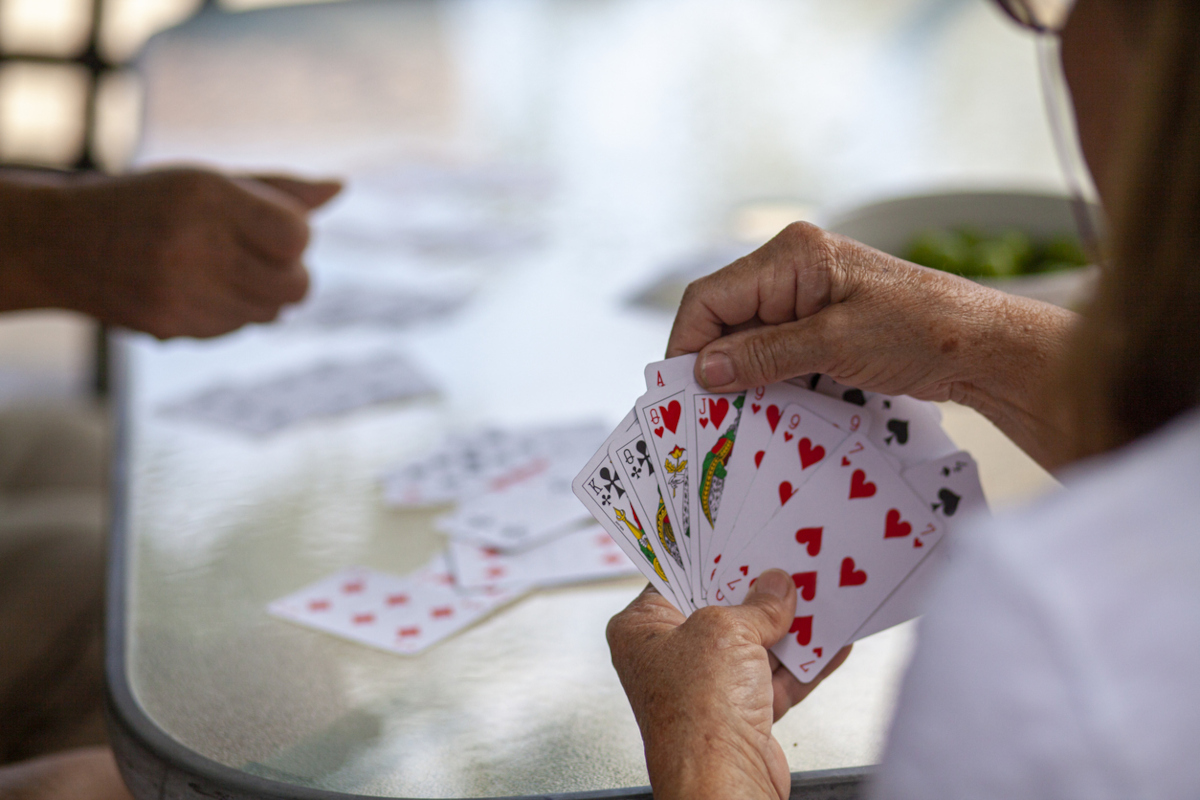 Des cartes à jouer.