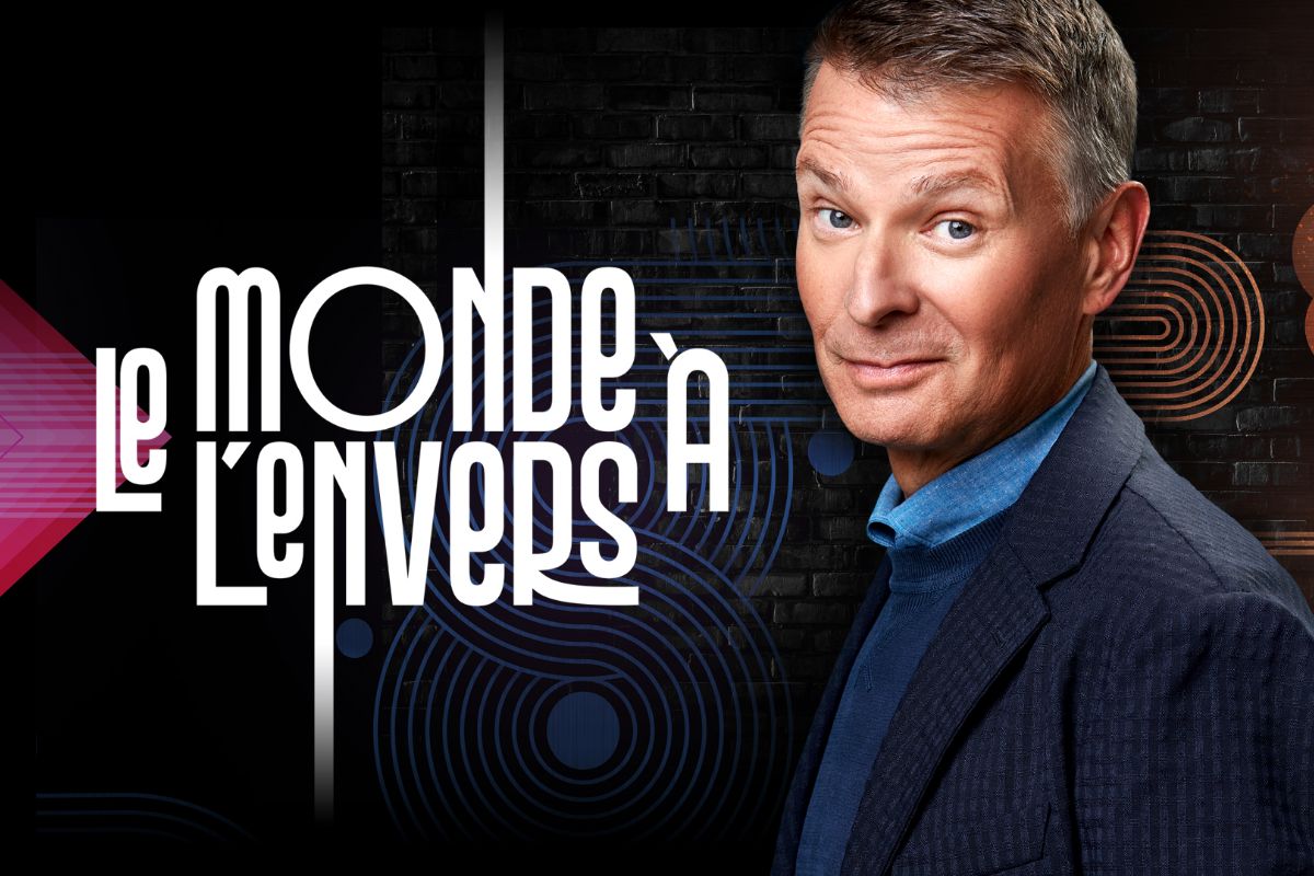 L'affiche du "Monde à l'envers", nouvelle émission très attendue de Stéphan Bureau à TVA