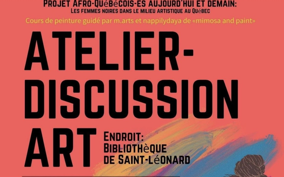 Affiche d'un atelier de discussion sur les jenes femmes afro-québécoises