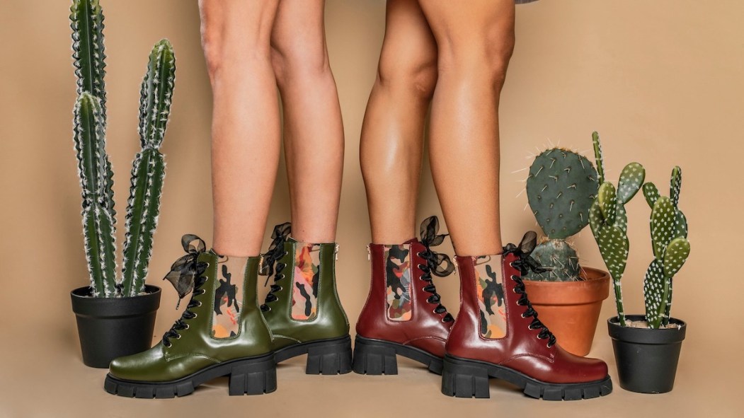 Bottes en cuir de cactus Ecofino