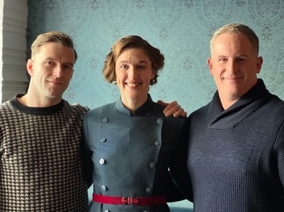 Francis Ducharme, Mylène Mackay et Alexandre Goyette, trois des interprètes du film en préparation « Dis-moi pourquoi ces choses sont si belles... » de Lyne Charlebois.