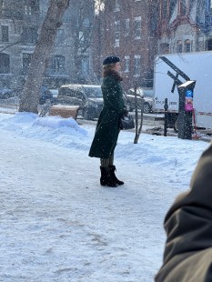 Mylène Mackay lors du tournage du film « Dis-moi pourquoi ces choses sont si belles... ». Photo : Caroline Bertrand