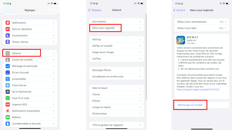 Comment installer iOS et iPadOS 16.4.1