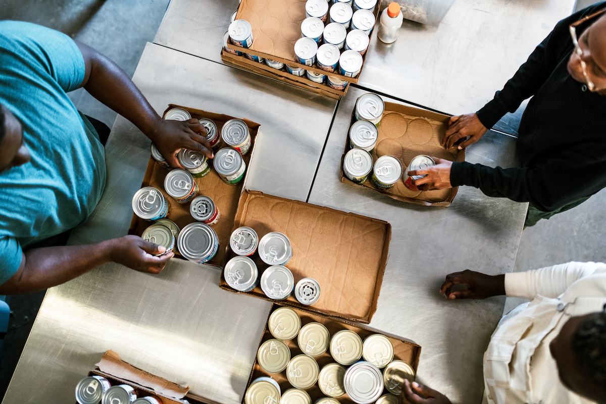 Une banque alimentaire.