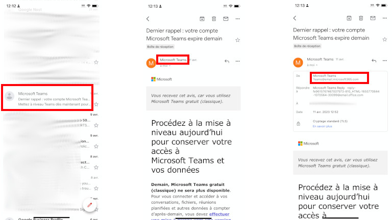 comment regarder adresse courriel expéditeur gmail iOS