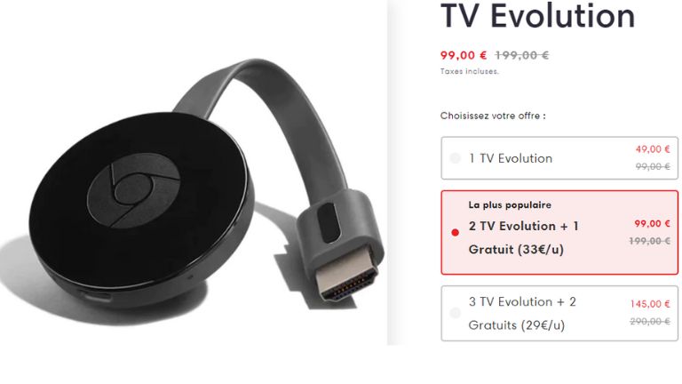 apercu chromecast site web de tv evolution