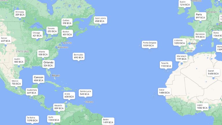 apercu fonction recherche résultats google flights